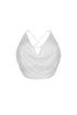 Lorena Mesh Beaded Cowl Neck Top